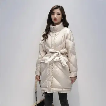 

Winter Women Duck Down Jacket New 2020 Winter Women's Down Coat Long Slim Stand Collar Thick Warm Coats Female Jackets Black