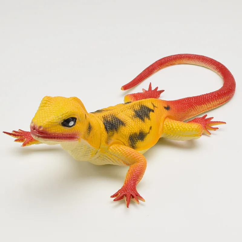 Soft rubber reptile model toy, simulation lizard, squeaking and vocal lizard, animal tricky vent toy kids toys educational 9