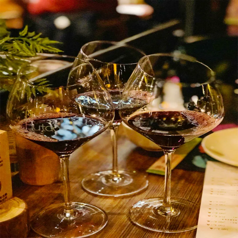 

The Bevel-End Steel Red Wine Glass Set Household Large Sized Creative Cool Crystal Glass Wine Set European Luxury Goblet 2