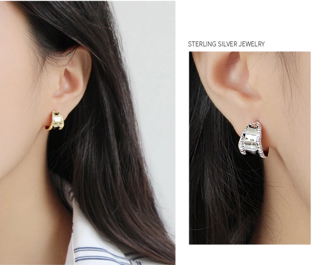 Изысканные 925 пробы серебро, так что если у вас широкая лицевая сторона серьги, Надеваемые На Ушной Хрящ Пирсинг сережки-гвоздики для Famale для женщин и девушек; ювелирное изделие, подарок