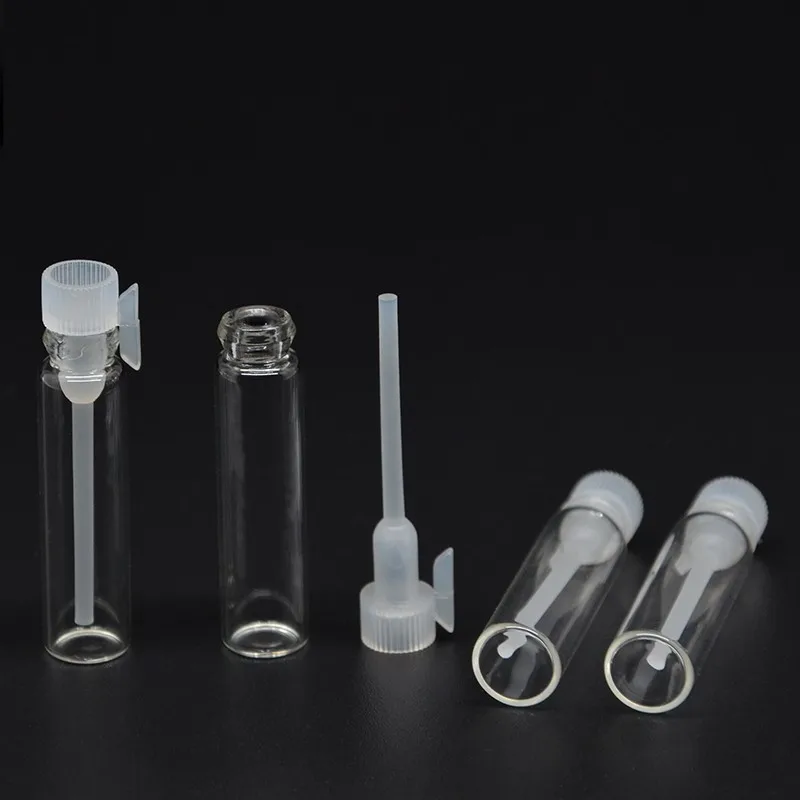 1/2/3 ML Empty Mini Glass Perfume Bottle 100 PCS Laboratory Liquid Fragrance Test Tube Trial