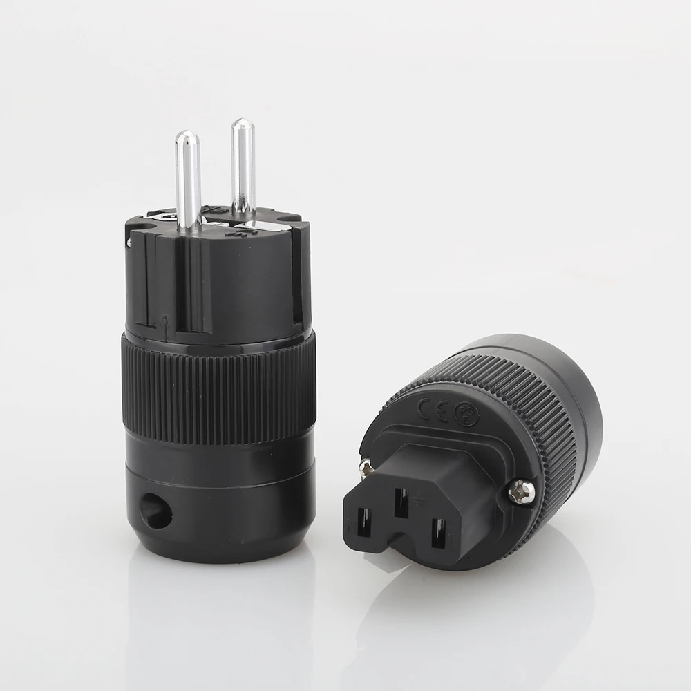 High End родием EUR Schuko EU Мощность Plug & IEC разъем|power plug|eu power plugiec connector |