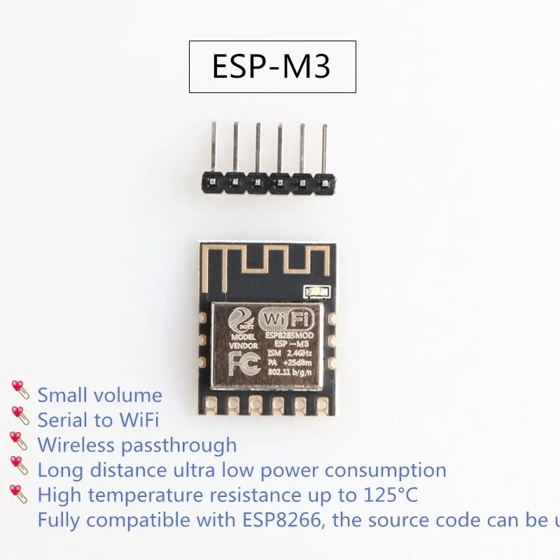 

ESP-M3 Ultra-small Serial Wireless Control Module,Transmitted and AT firmware Available for Selection