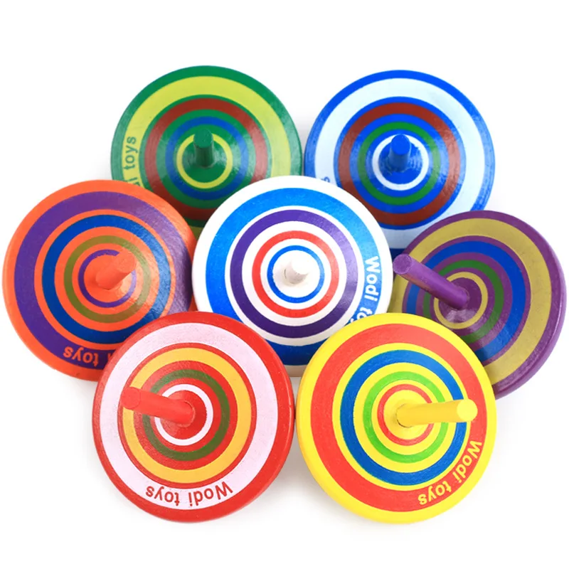 

Wooden Small Spinning Top WD14 Desktop Pressure Reduction Toy Kindergarten 3-7-Year-Old Opening Activity Promotional Gifts 0.01