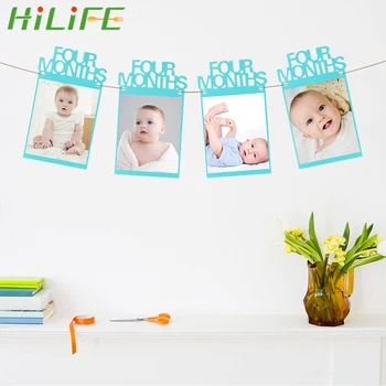 

HILIFE 12pc/set Vintage Craft Paper Photo Frames Photo Frame for Baby DIY Birthday Party Decor Home Decor Rope and Foam