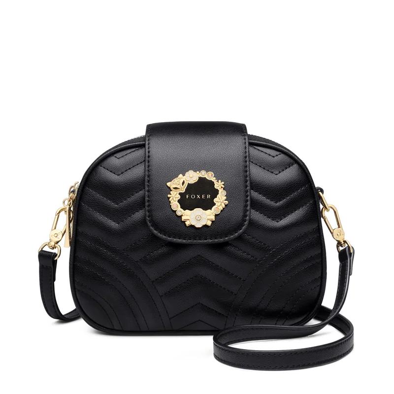 FOXER мини женская сумка, дамская сумочка высокого качества, женская брендовая кожаная шикарная сумка через плечо, женская сумка на плечо, подарок ко Дню Святого Валентина - Цвет: 986019F1A1
