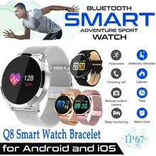 Q8 Смарт часы браслет кровяное давление сердечного ритма BT браслет для iPhone samsung
