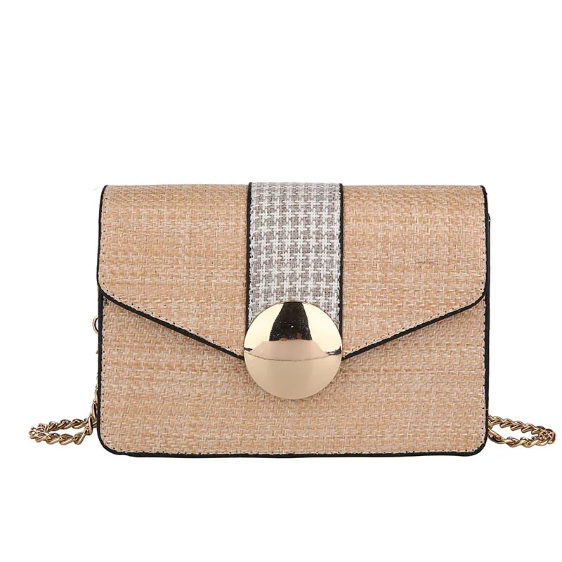 

New Style 2019 One-Shoulder Straw Bag Women's Korean-style Versitile Fashion Simple Casual GIRL'S Chain Bag