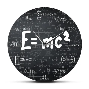 

Albert Einstein E=mc2 Theory of Relativity Math Formula Geek Wall Clock Scientist Physics Teacher Gift School Classroom Decor