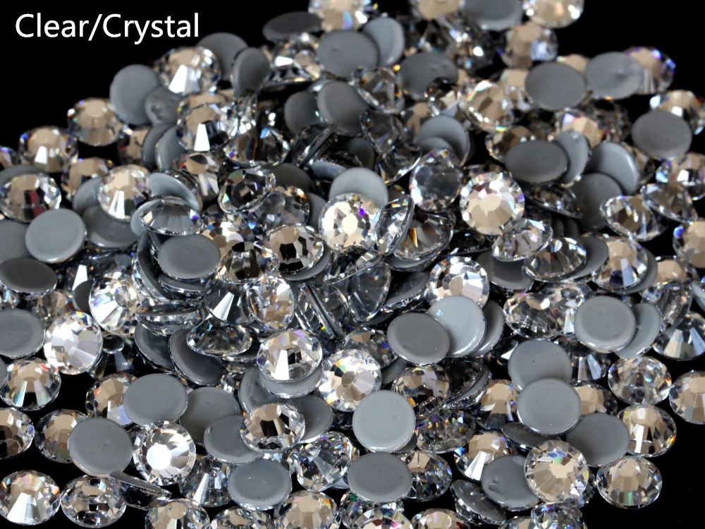 Description Picture 3 of itemHigh Quality Better DMC Clear Hotfix Rhinestones Super Bright Glass Strass Iron On Crystal Hot fix Rhinestone For Fabric Garment
