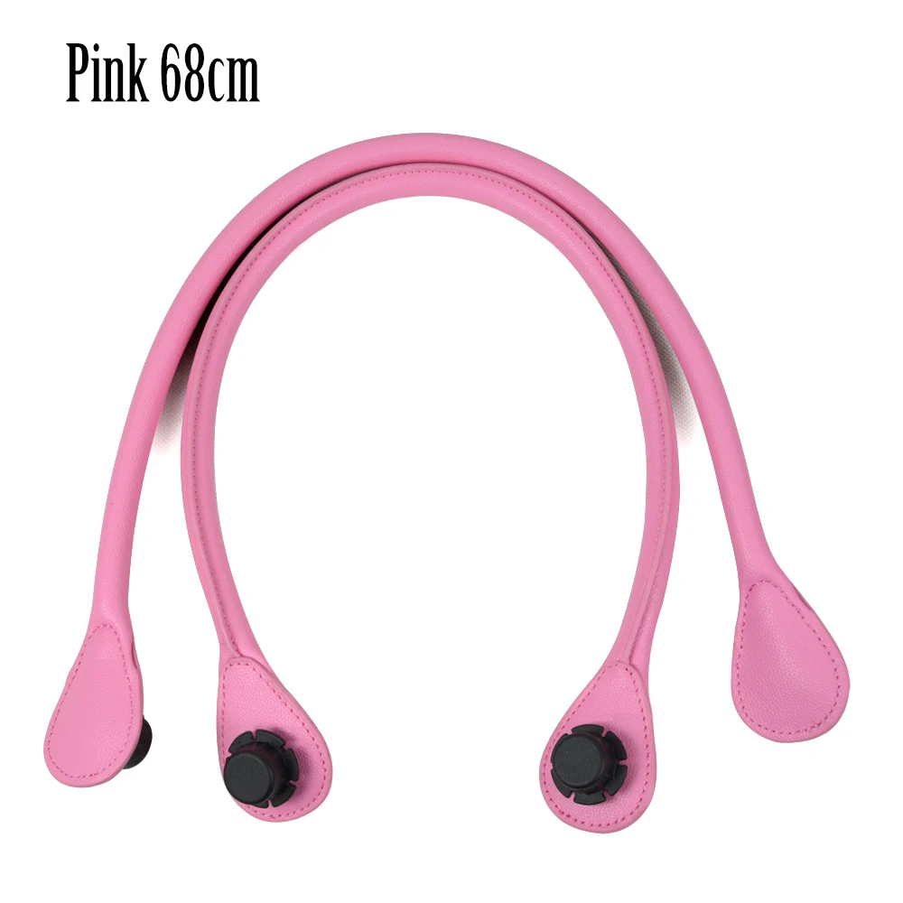 pink 68cm TANQU короткий длинный круглый Pu искусственная кожа ручка для Obag классический мини O сумка женские сумки на плечо - Цвет: pink 68cm