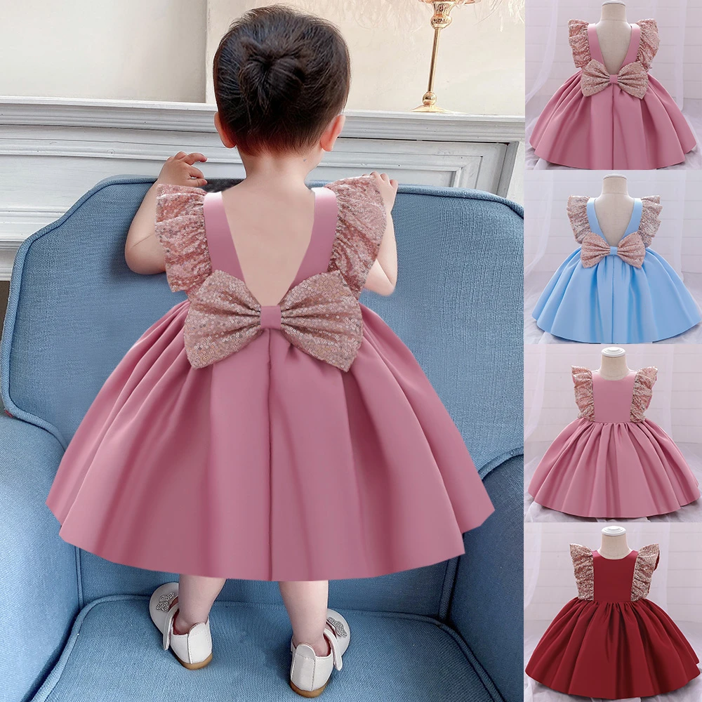 PLBBFZ de cumpleaños para niña de 1 año, vestido de encaje para bautismo de flores, ropa para niña, fiesta, de princesa infantiles|Vestidos| - AliExpress