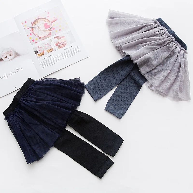 

2018 Autumn New Style Girls' Culottes Baby Cotton Socks Gauze Puffy Base Culottes