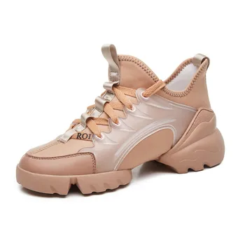 

Women's shoes, old shoes, new leather trend sports shoes, women's breathable net red, wild, thick bottom, student casual shoes