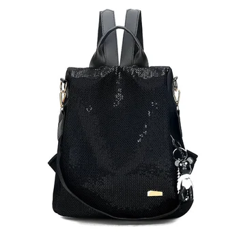 

Anti-theft Women Backpack New Fashion Trend Sequins Backpack Casual Wild Multi-purpose Travel Backpack Soft Large Capacity Bag