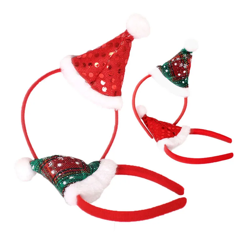 Cute Christmas Headband Headpiece Christmas Accessories Serves Head Santa Headband Children Hairband Xmas Party Decor Props hair headband hair accessories