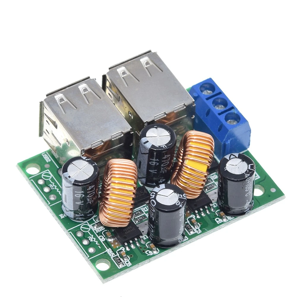 4 Four USB Port A5268 Step Down Power Supply Converter Board Module DC 12V 24V 40V to 5V 5A For MP3/MP4 Phone Car Equipment