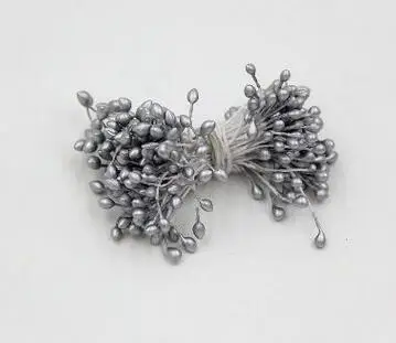 Silver 100 шт/партия искусственные цветы тычинки с днем рождения украшения детский душ Свадебные украшения Флорес Рождественский Декор - Цвет: Silver