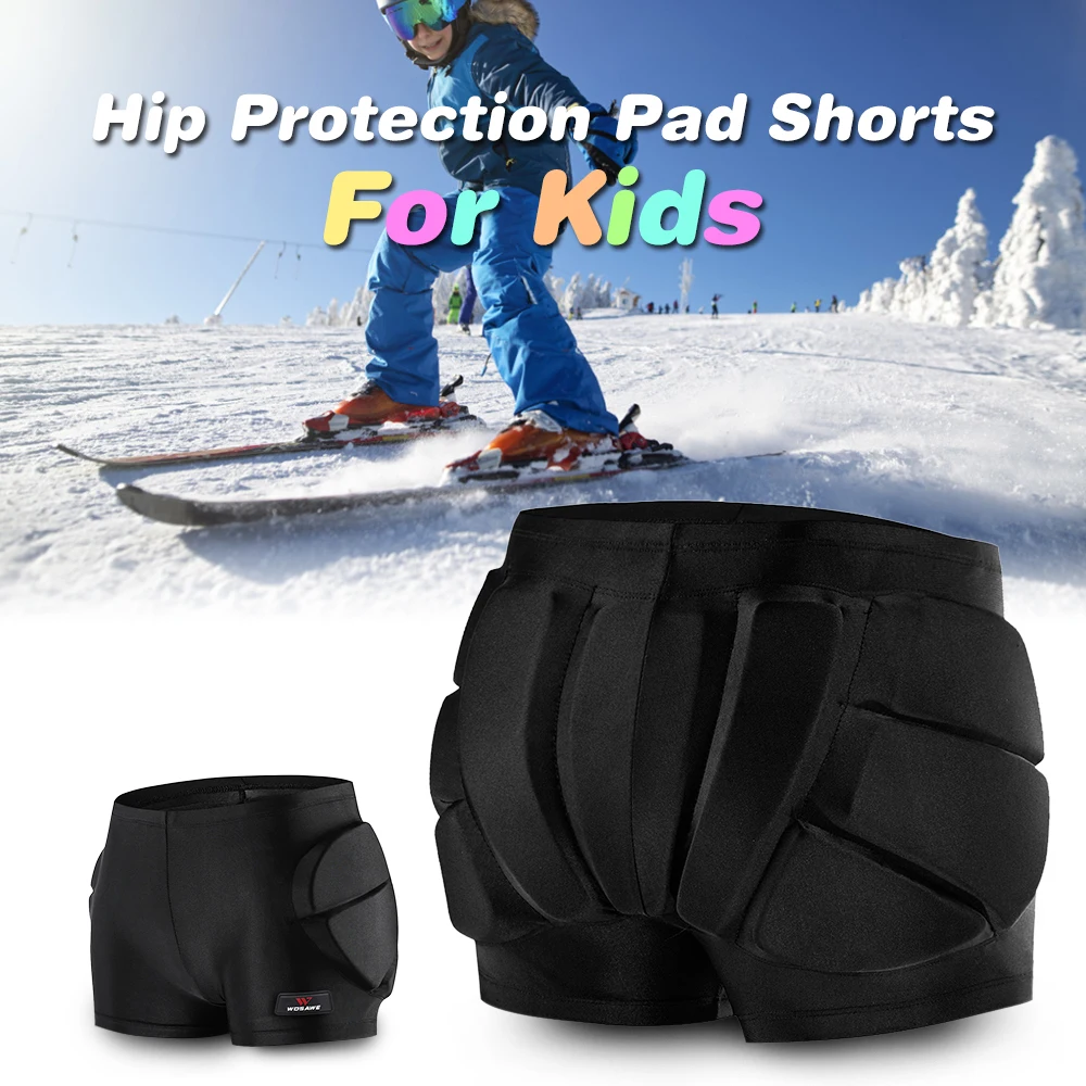 Ski Hip Butt Protective Pad Hip Padded Shorts for Kids Outdoor Sports 