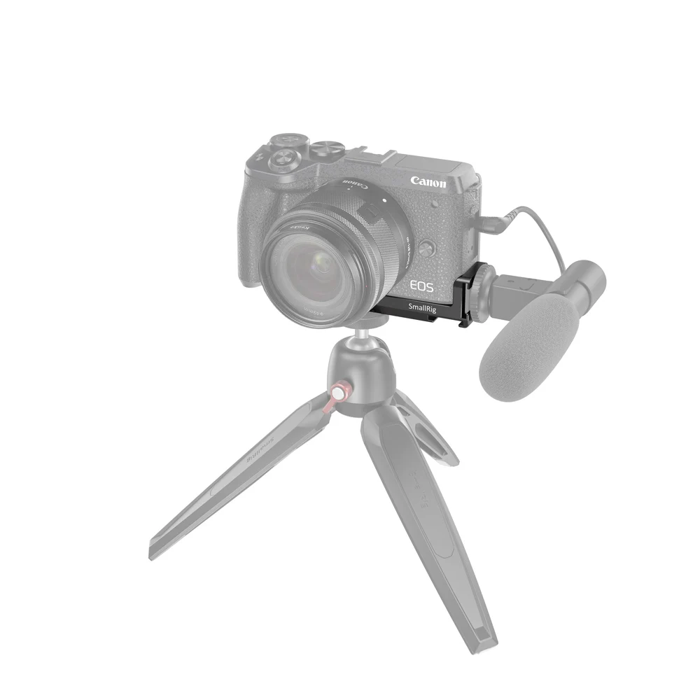 Пластина для холодного башмака SmallRig Vlogging для Canon EOS M6 Mark II быстросъемная пластина с двумя креплениями для холодного башмака-2517