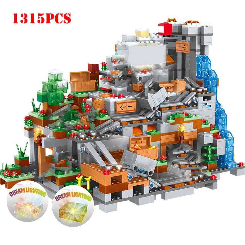 

My World mysters City Village Town Mountain Castle Building Blocks Legoinglys Technic Bricks Toy Gift For Children