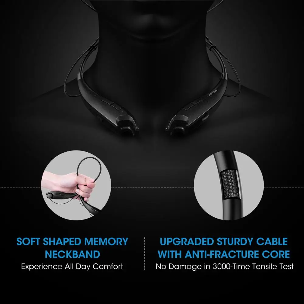 Mpow челюсти беспроводные наушники Bluetooth шеи Холтер Стиль Handsfree звонки для iPhone Xiaomi