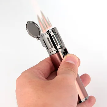 

Boutique cylinder metal Windproof Jet Butane Torch Turbo Straight Cigarette cigar pipe Inflatable gas Lighter Accessories