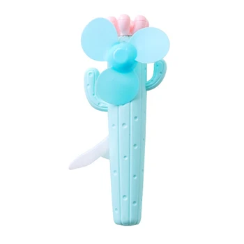

Hot sale Hand Pressure Fan Cartoon Environmental Protection Manual Small Fan Cool Portable Hand-Held Children'S Gifts Blue