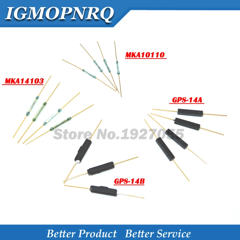 5 шт. GPS-14A MKA14103 GPS-14B MKA10110 2*14 мм геркон пластиковый антивибрационный магнитный переключатель НЗ нормально закрытый