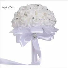 Белый свадебный букет розы Свадебный букет невесты Искусственные цветы Свадебные украшения SPH174