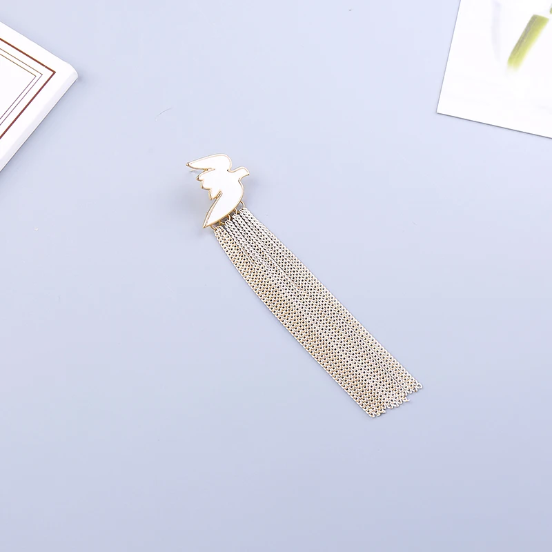 

Romantic Long Tassell Earring For Women New Arrival Enamel Bird Single Earring Handmade Appointment Date Gift Jewelry Accessory