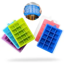 15 решеток, силиконовая форма квадратной формы, форма для льда, поднос для Фруктового мороженого для вина, кухни, бара, аксессуары для питья