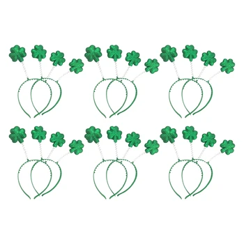 

St Patrick's Day Headband Shamrock Head Boppers Hats St Patrick's Day Decorations 12Pcs