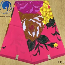 LIULANZHI хлопок африканская восковая ткань белая свадебная восковая ткань принт большие цветы Анкара восковая ткань 6 ярдов/партия TJ132-TJ149