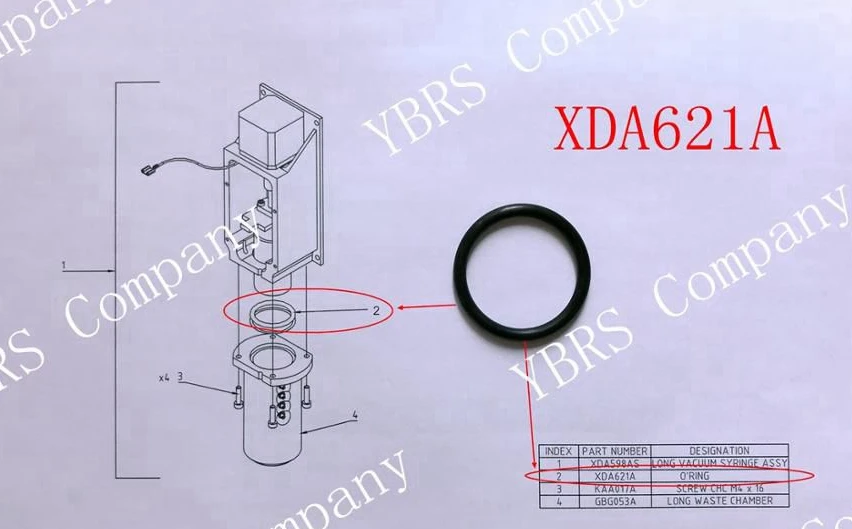 XDA621A уплотнительное кольцо для отходов или графа шприц ABX P60 P80 Pentra60 Pentra80 MS60 MSCRP 60C +