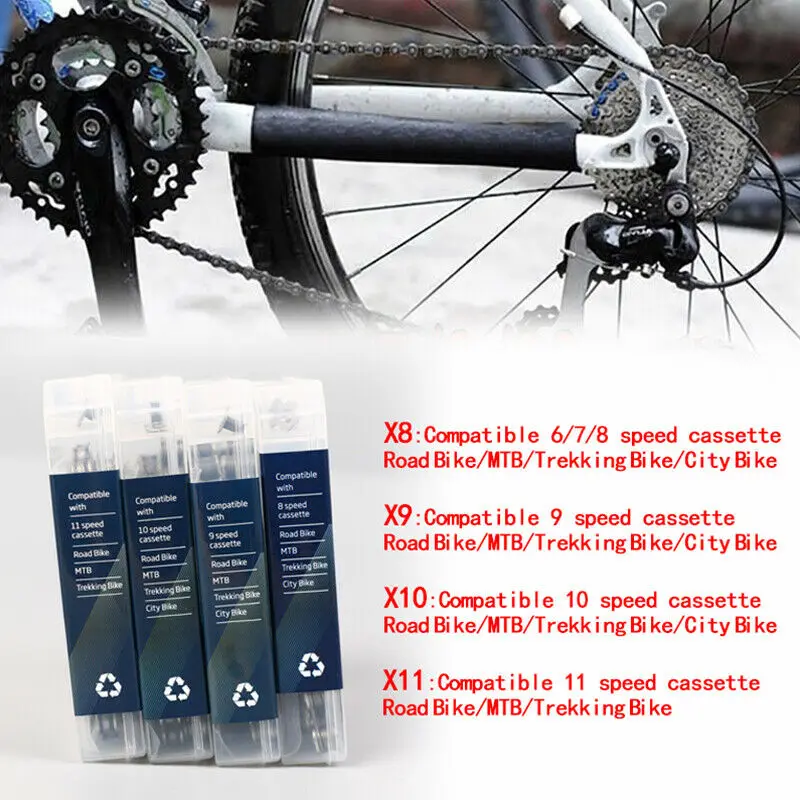 КМК MTB велосипедная цепь X11 X10 X9 X8 инструмент для демонтажа цепи велосипеда(116/118 ссылки велосипед кассета с цепью Велоспорт подходит для Shimano SRAM 8/9/10/11s переключатель
