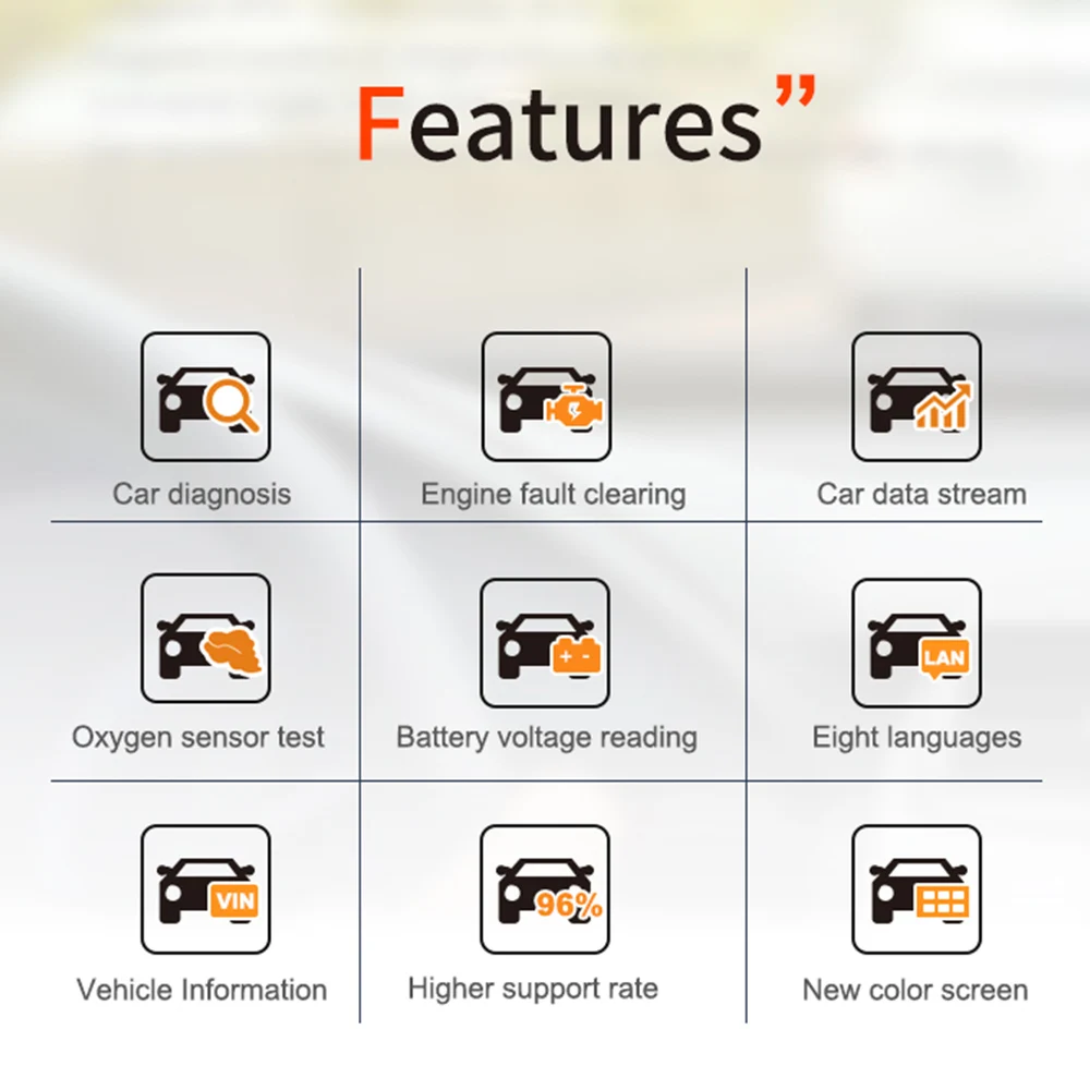 OBD 2 V317 엔진 고장 진단, OBD II EOBD 자동차 고장 감지기, 자동차 진단 도구