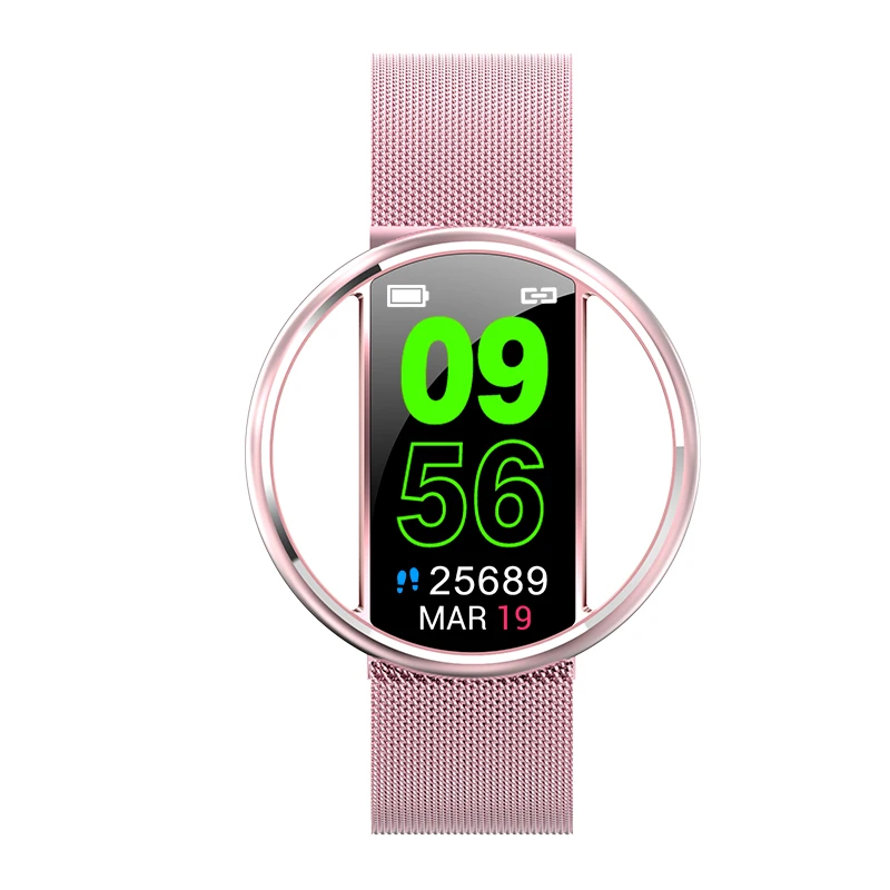 ABHU-Женские Смарт-часы E99 модные спортивные часы браслет пульсометр спящий монитор фитнес IP67 водонепроницаемый