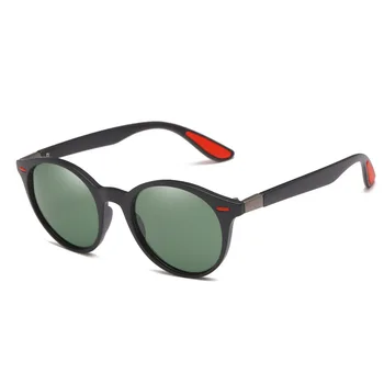 

Red rice nail polarized round sunglasses for men and women Brand designer colorful outdoor sports PC sunglasses
