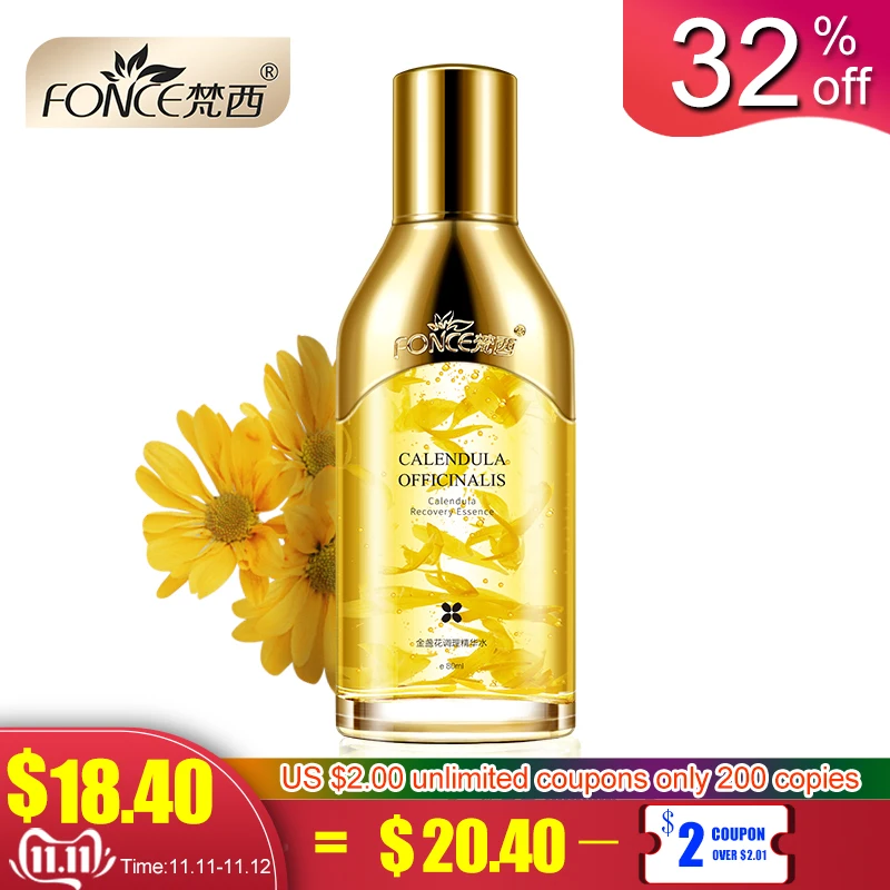 

Fonce Calendula Conditioning Essence Face Toner Plant extracts Moisturizing Oil Control Men and women shrink pores serum 80ml
