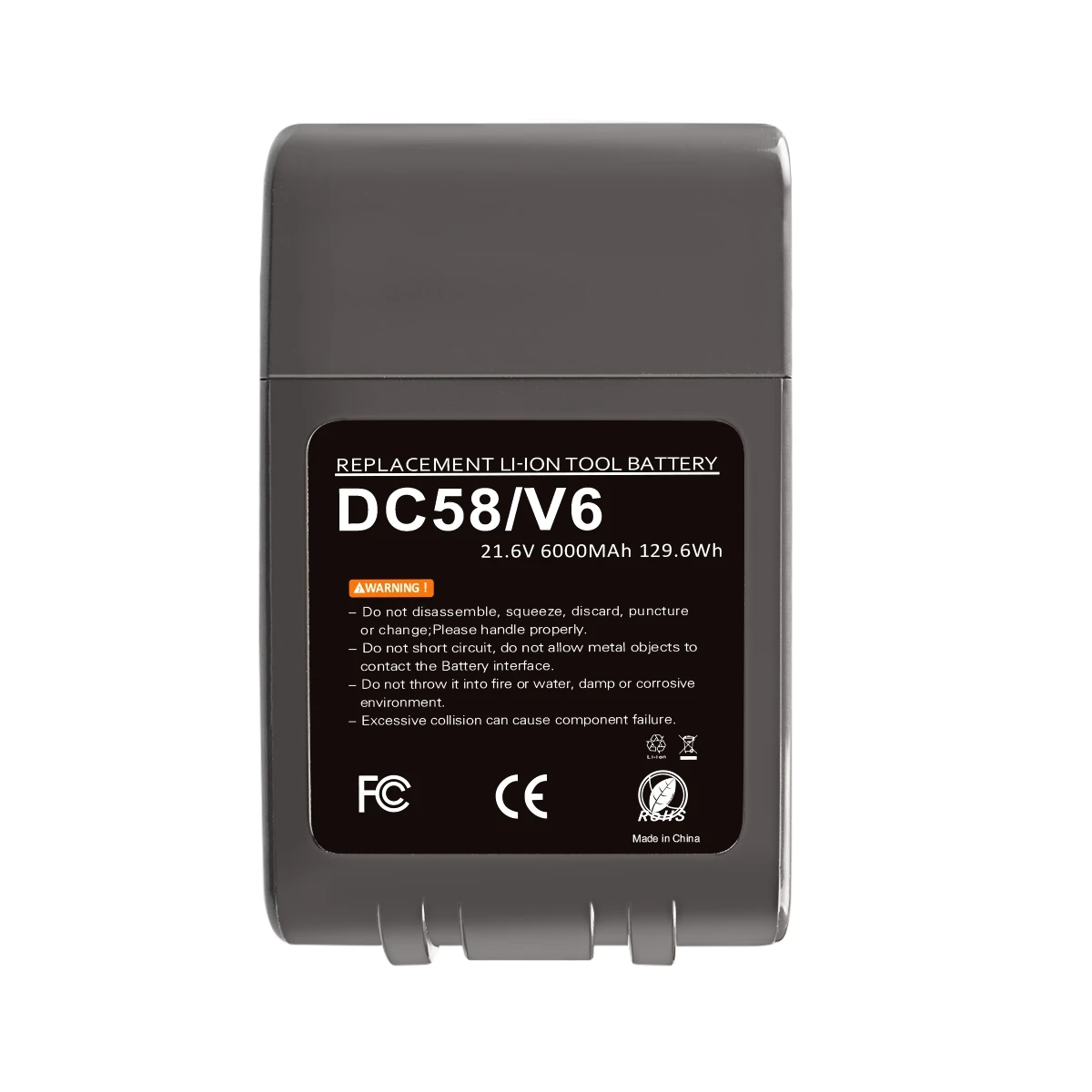 Bateria para Aspirador Powtree Li-ion Dyson v6 Dc58 Dc59 Dc61 Dc62 Dc74 Sv09 Sv07 Sv03 965874-02 6000mah 21.6v - Image 6