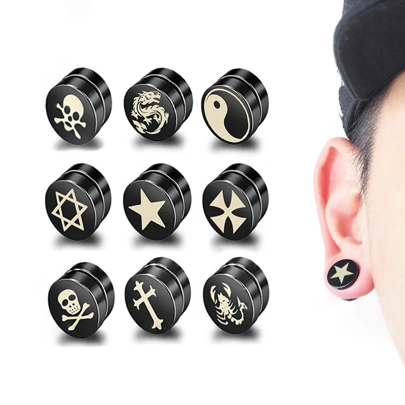 Men Women Ear Clip Earrings Clip Earrings Ear Clip Magnetic Earrings Ear Accessories Magnetic Clip-on Earrings No Pierced Non-piercing Earcuff Ear Clip Earrings Without Piercing Fashion pop punk jewelry