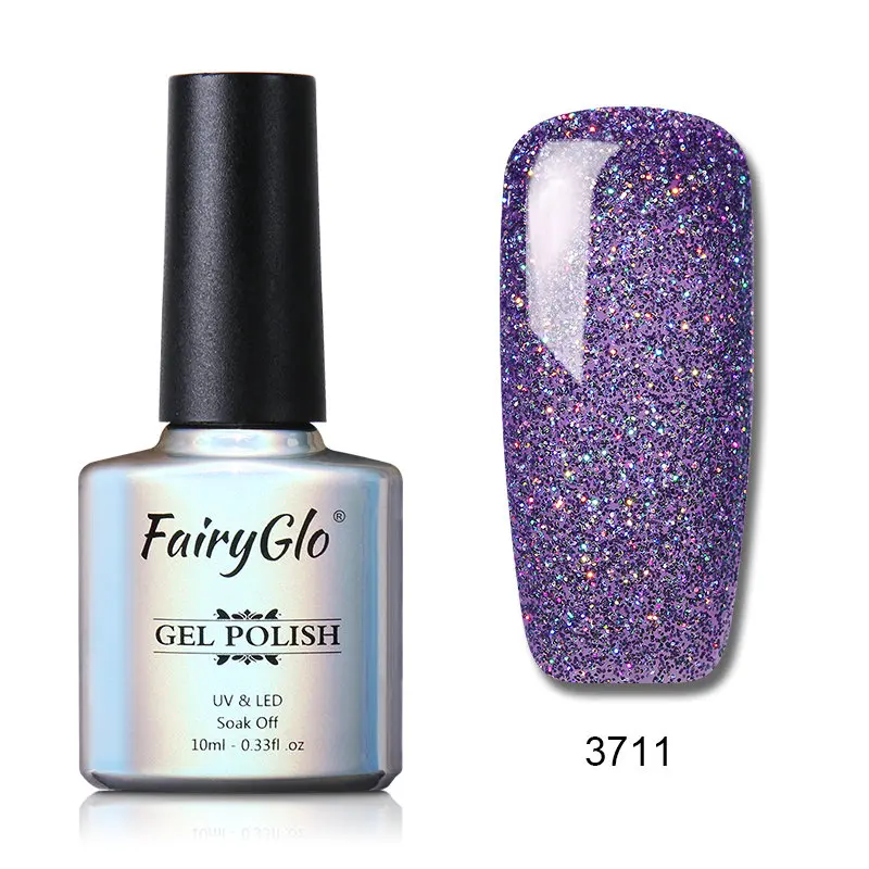 FairyGlo 10 мл Алмазный Гель-лак для ногтей Vernis Полупостоянный УФ-светодиодный Блестящий Гель-лак с эффектом замачивания Гибридный эмалированный лак - Цвет: 3711