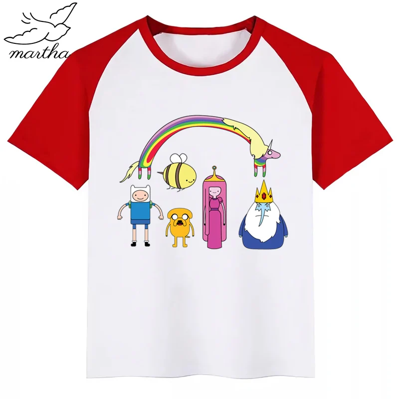 Adventure Time/Одежда для маленьких мальчиков детская футболка с забавным рисунком
