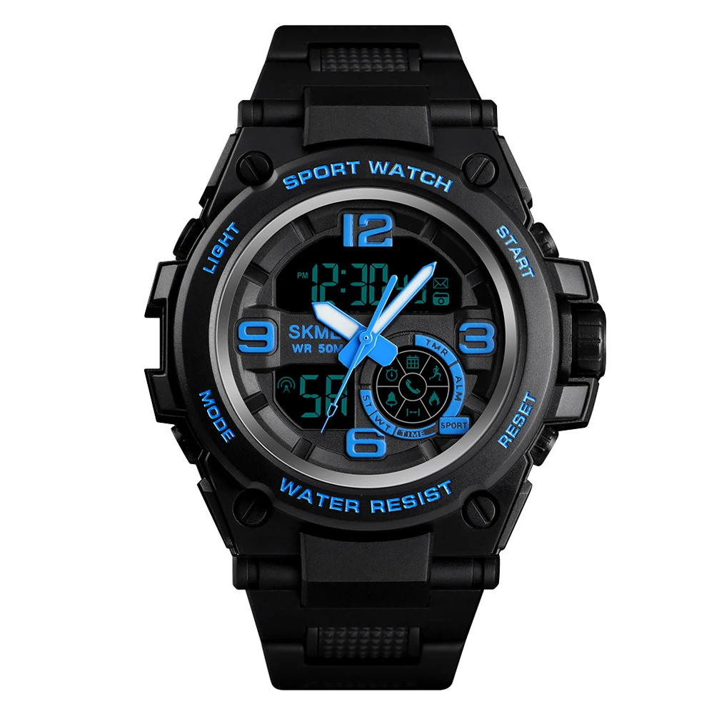 SKMEI 1517 многофункциональные умные часы 5ATM водонепроницаемые мужские умные часы спортивные часы отслеживание активности светящийся Календарь Неделя - Цвет: Blue
