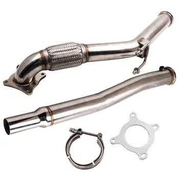 

3" Turbo Downpipe Exhaust Decat Fit For VW Golf GTi Jetta Audi A3 2.0 2.0T