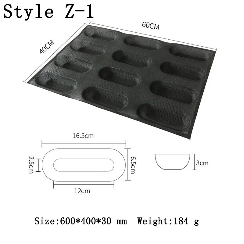 Meibum овальная форма для выпечки хлеба с антипригарным покрытием различные багет длинная буханка Eclair пицца хот-дог пористая стекловолокно силиконовая форма - Цвет: Style Z-1