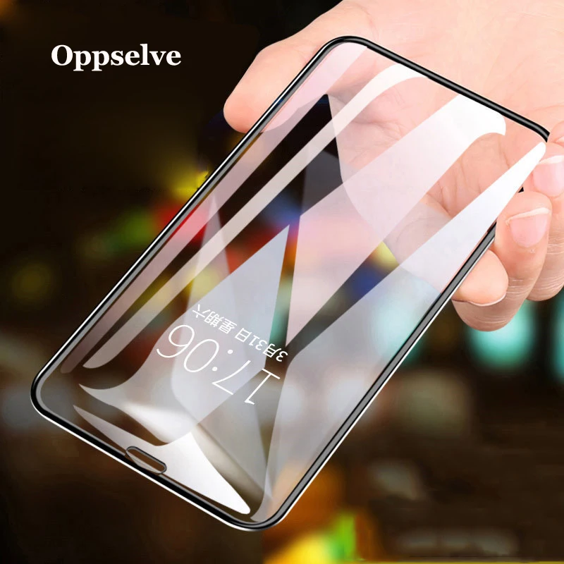 

Oppselve Protective Glass on the For iPhone X Xs Max XR Tempered Screen Protector 10D Curved Edge Glass For iPhone 6 6S 7 8 Plus