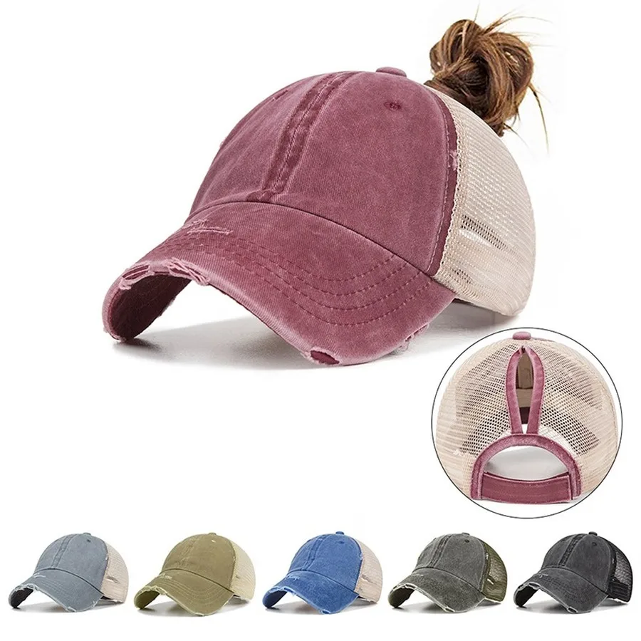 

High Quality Summer Women's Mesh Ponytail Baseball Caps Fashion Snapback Caps for Female Sport Hat Ladies Bone Casquette Gorro