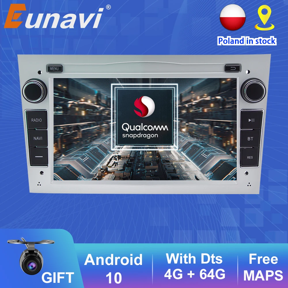 Автомагнитола Eunavi 2Din на Android для Opel Vauxhall Astra H G J Vectra Antara Zafira Corsa Vivaro Meriva Veda